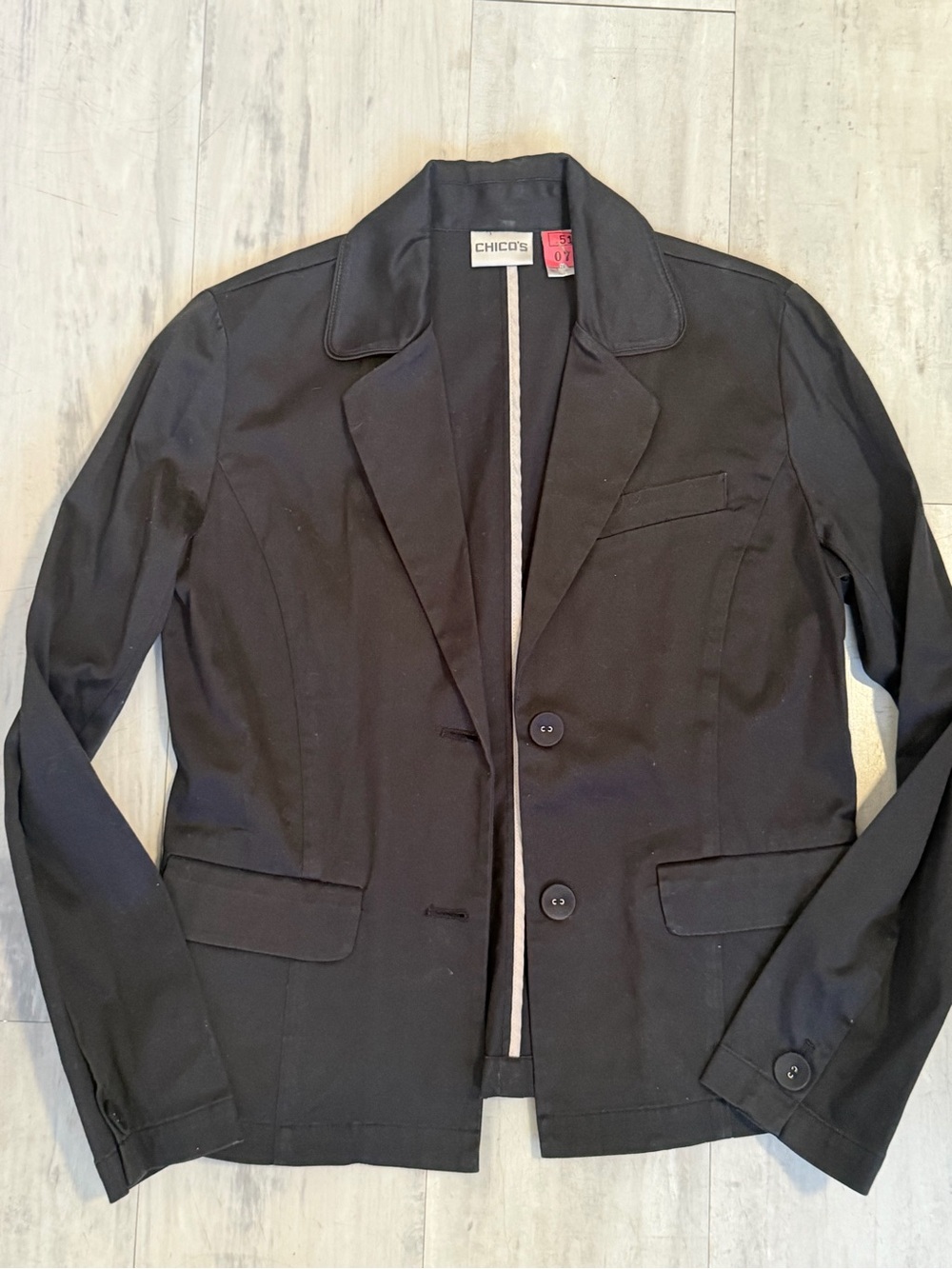 Chico's Women's Black Two-Button Tailored Blazer